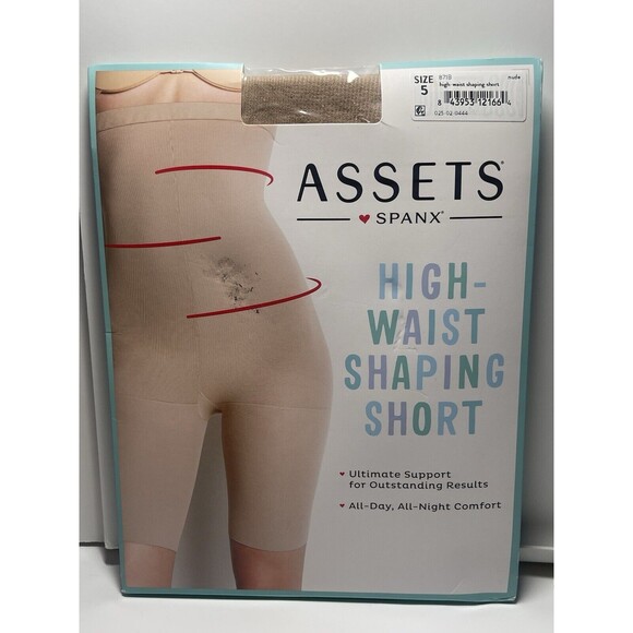 Assets By Spanx High Waist Shaper Short In Nude Sz 5 New - Picture 3 of 6